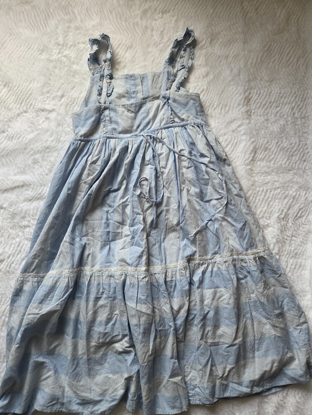 LoveShackFancy Light Blue Ruffled Strap Sundress - Picture 13 of 16